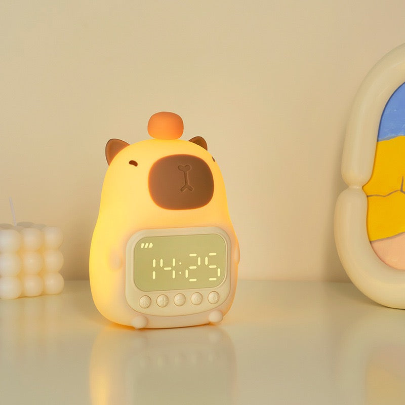 Kapibala Dolphin Silicone Charging Alarm Clock Table Lamp Night Light