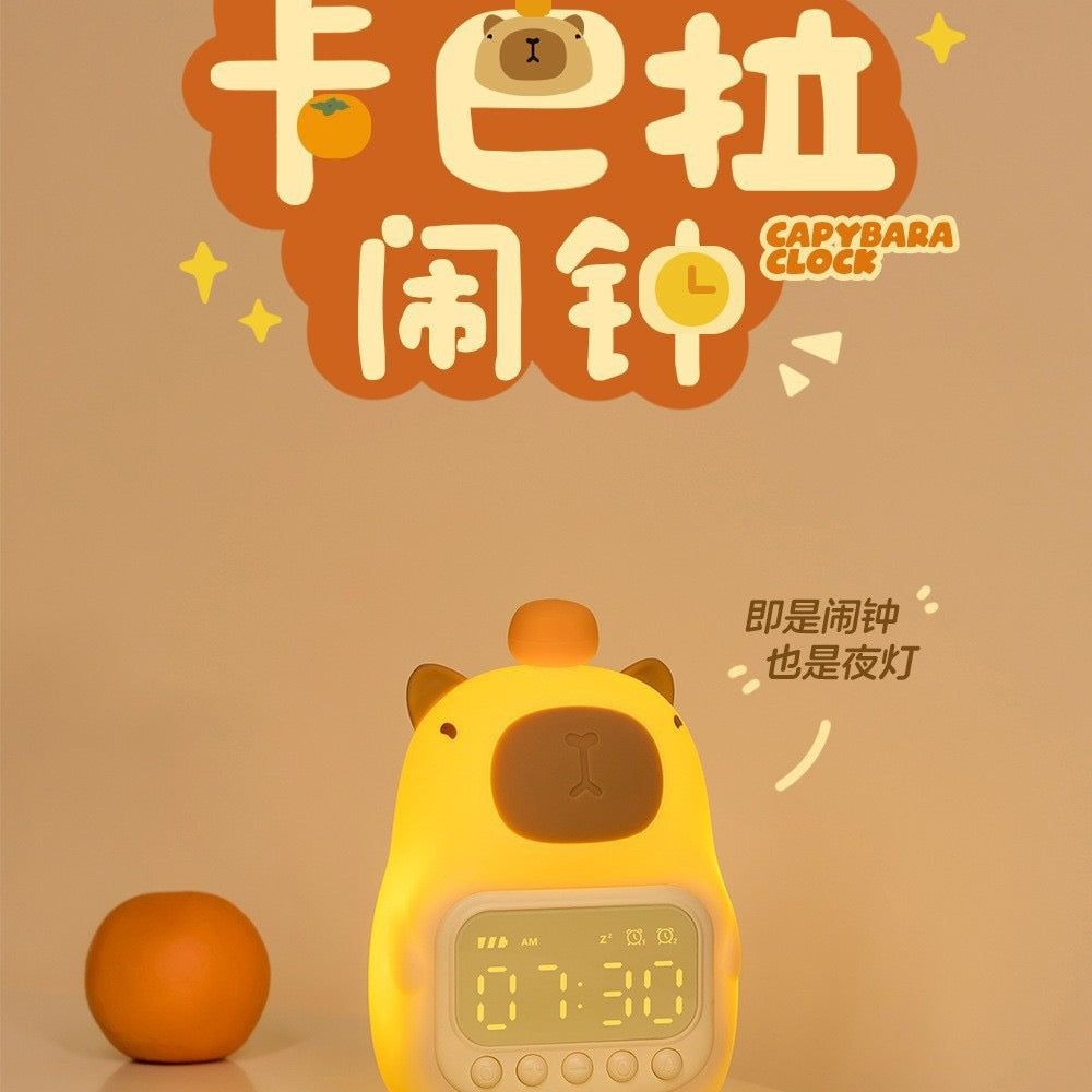 Kapibala Dolphin Silicone Charging Alarm Clock Table Lamp Night Light