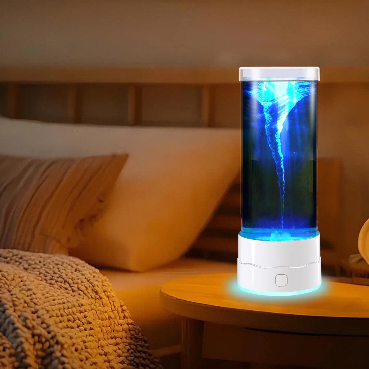 LED tornado light, USB rainbow color changing ambient light, creative night light, silent decoration light