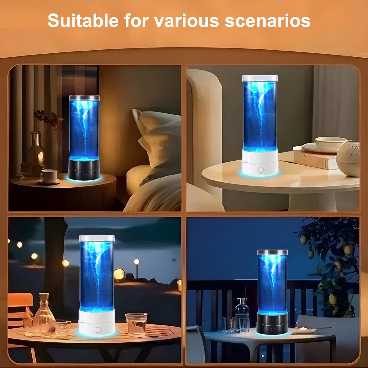 LED tornado light, USB rainbow color changing ambient light, creative night light, silent decoration light