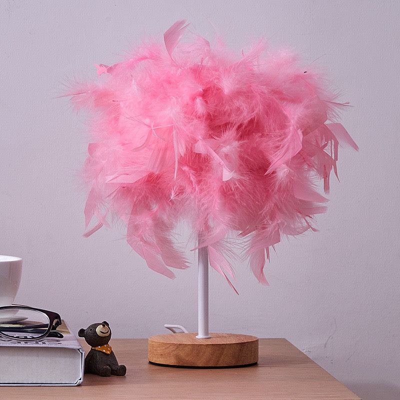 Luxury Feather Lamp for Wedding Room Decoration, Bedroom Headlight with a Sweetheart Touch