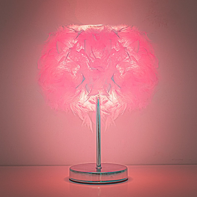Luxury Feather Lamp for Wedding Room Decoration, Bedroom Headlight with a Sweetheart Touch