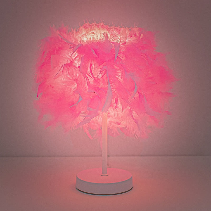 Luxury Feather Lamp for Wedding Room Decoration, Bedroom Headlight with a Sweetheart Touch